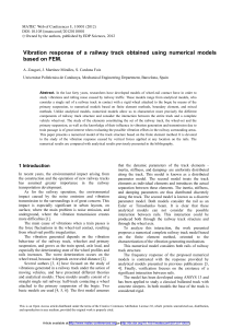 Vibration response of a railway track obtained using numerical models