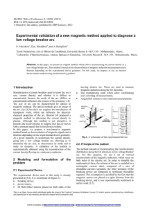 Experimental validation of a new magnetic method applied to diagnose... low voltage breaker arc