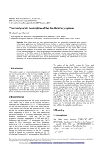 Thermodynamic description of the Ga-Yb binary system