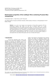 Electroactive properties of the multilayer films containing Prussian Blue nanoparticles