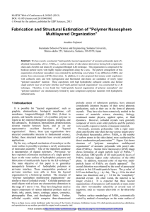 Fabrication and Structural Estimation of &#34;Polymer Nanosphere Multilayered Organization&#34;