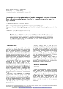 Preparation and characterization of antithrombogenic chitosan/alginate