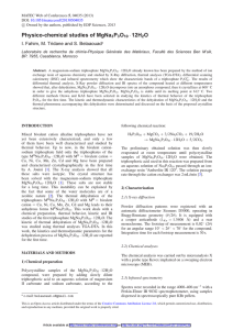 Physico-chemical studies of MgNa P O 12H