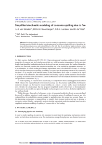 Simplified stochastic modeling of concrete spalling due to fire