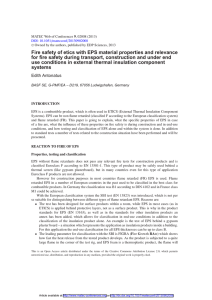 Fire safety of etics with EPS material properties and relevance