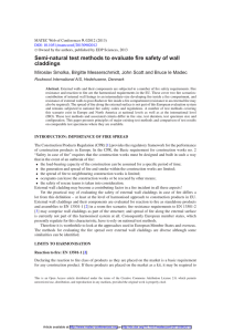 Semi-natural test methods to evaluate fire safety of wall claddings 9