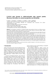 C-A-S-H gels formed in alkali-activated slag cement pastes.