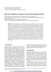 Effect of the addition of nanosilica on white cement hydration...