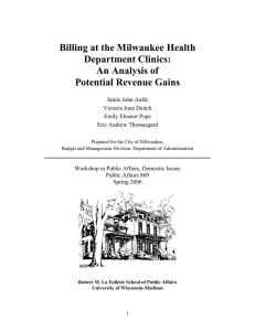 Billing at the Milwaukee Health Department Clinics: An Analysis of