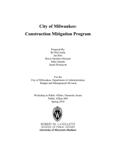 City of Milwaukee: Construction Mitigation Program