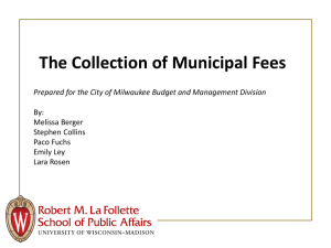 The Collection of Municipal Fees By: Melissa Berger