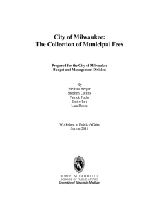City of Milwaukee: The Collection of Municipal Fees