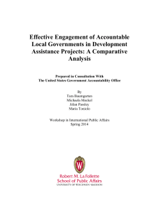 Effective Engagement of Accountable Local Governments in Development Assistance Projects: A Comparative