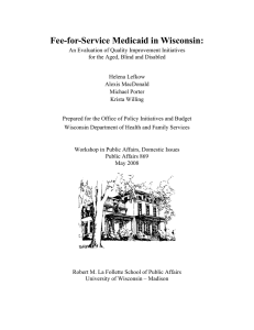 Fee-for-Service Medicaid in Wisconsin: