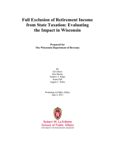 Full Exclusion of Retirement Income from State Taxation: Evaluating