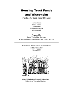 Housing Trust Funds and Wisconsin: Funding for Lead Hazard Control