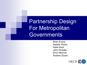 Partnership Design For Metropolitan Governments Brian Evans