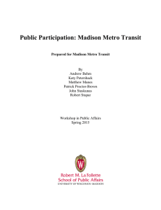 Public Participation: Madison Metro Transit
