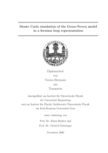 Monte Carlo simulation of the Gross-Neveu model Diplomarbeit von