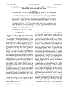 Results for the strong coupling lattice Schwinger model with Wilson... from a study of the equivalent loop model
