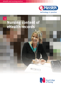 Nursing content of eHealth records eHealth and nursing practice