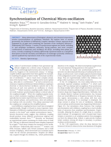 Synchronization of Chemical Micro-oscillators alez-Ochoa, Masahiro Toiya, Hector O. Gonz