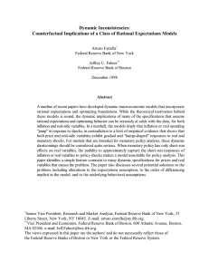 Dynamic Inconsistencies: Counterfactual Implications of a Class of Rational Expectations Models