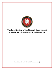 The Constitution of the Student Government