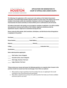   APPLICATION FOR NOMINATION TO  COURT OF APPEALS AND LOWER COURTS 