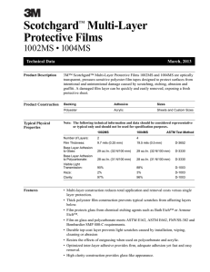 Scotchgard Multi-Layer Protective Films 1002MS • 1004MS