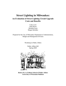 Street Lighting in Milwaukee: An Evaluation of Street Lighting Circuit Upgrade