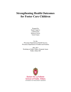 Strengthening Health Outcomes for Foster Care Children