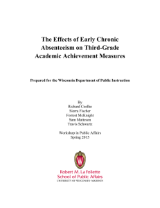 The Effects of Early Chronic Absenteeism on Third-Grade Academic Achievement Measures