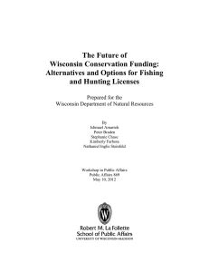 The Future of Wisconsin Conservation Funding: Alternatives and Options for Fishing