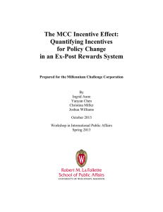 The MCC Incentive Effect: Quantifying Incentives for Policy Change