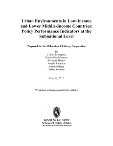 Urban Environments in Low-Income and Lower Middle-Income Countries: