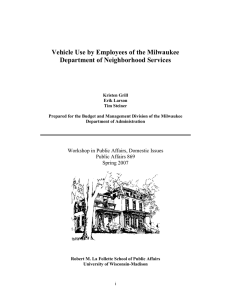 Vehicle Use by Employees of the Milwaukee Department of Neighborhood Services