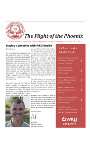 The Flight of the Phoenix  Staying Connected with WKU English