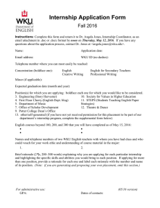 Internship Application Form Fall 2016