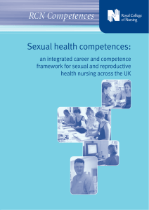 RCN Competences Sexual health competences: an integrated career and competence