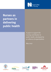 Nurses as partners in delivering public health
