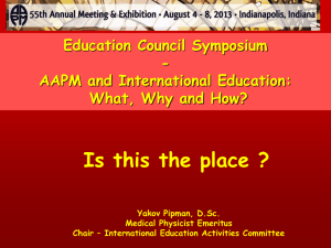 Is this the place ?  Education Council Symposium -