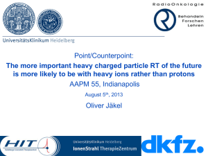Point/Counterpoint: The more important heavy charged particle RT of the future