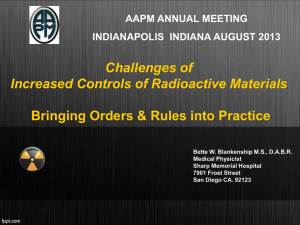 Challenges of Increased Controls of Radioactive Materials