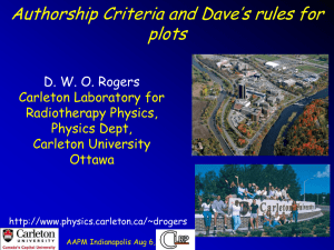 Authorship Criteria and Dave’s rules for plots  D. W. O. Rogers
