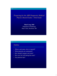 Preparing for the ABR Diagnostic Medical Outline