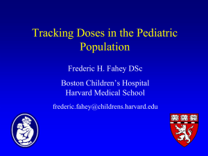 Tracking Doses in the Pediatric Population Frederic H. Fahey DSc Boston Children’s Hospital