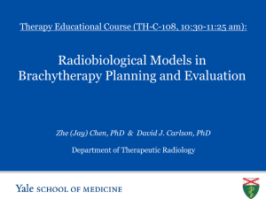 Radiobiological Models in Brachytherapy Planning and Evaluation