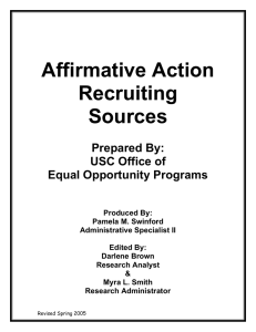 Affirmative Action Recruiting Sources
