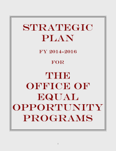 STRATEGIC PLAN The OFFICE OF
